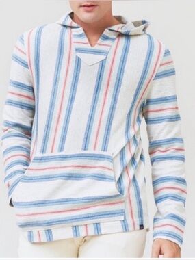 Faherty Western Navajo Biarritz Soft Cotton Hoodie Sweatshirt Poncho size XL